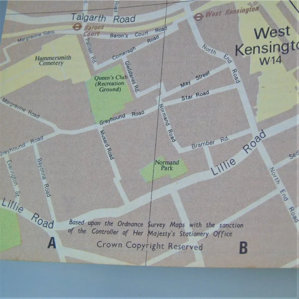 Fold Out London Map Vintage 1977 British Tourist Authority Publication